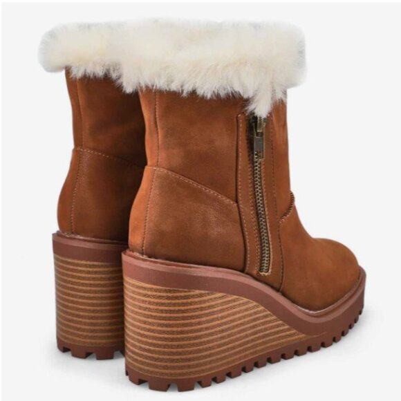 Soft Moc Natalie Women’s Winter Wedge Boots – Faux Fur Lined, Size 37 (US 6.5) - Picture 15 of 16